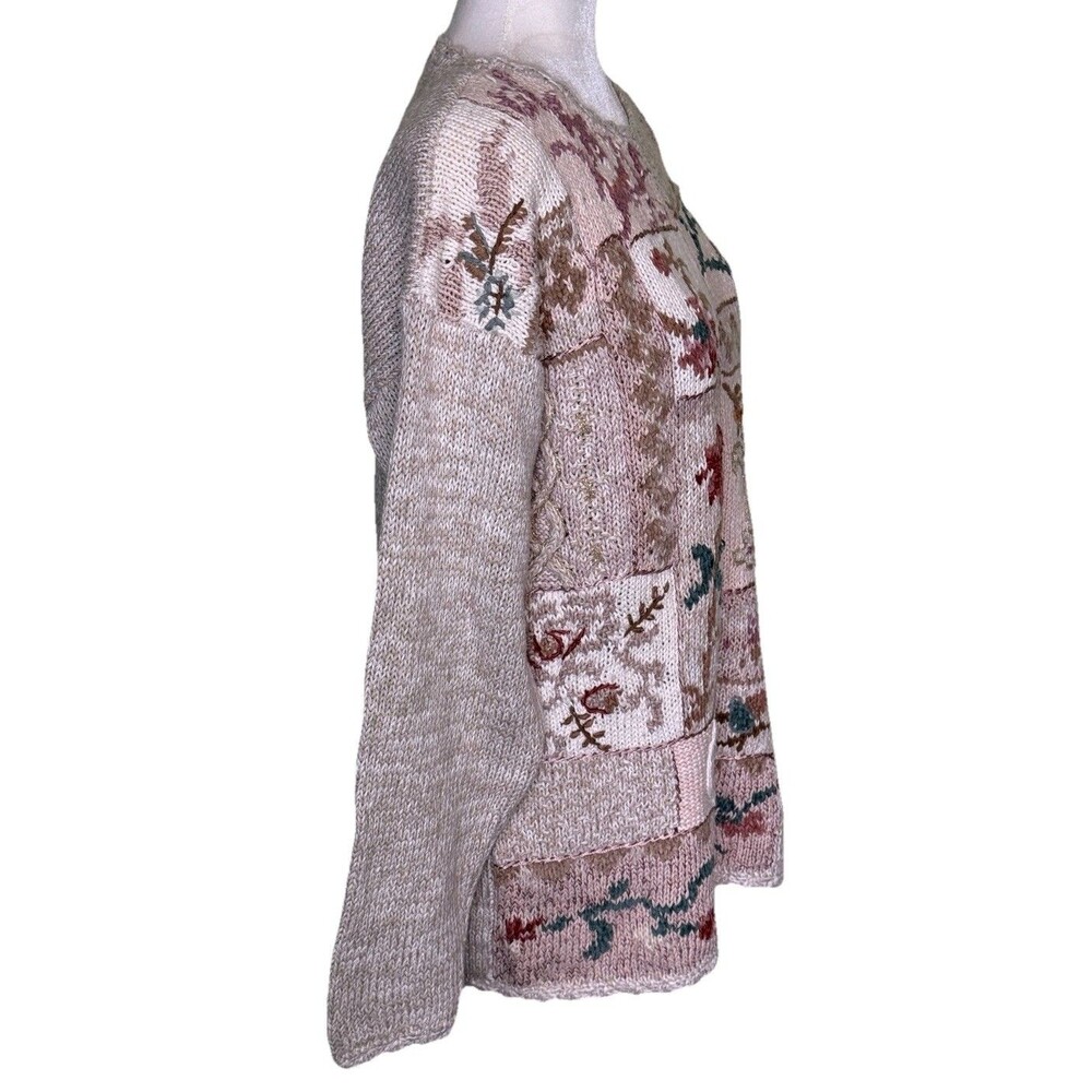 Vtg Heirloom Collectibles Women’s Chunky Y2K 90s Knit Cottagecore Sweater Size L - Picture 4 of 5